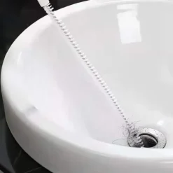 Tvättillbehör-2 stycken tvättborste för rengöring av avlopp Flexibel avloppsborste för hår catcher för igensättning av tvättställ (2 stycken)
