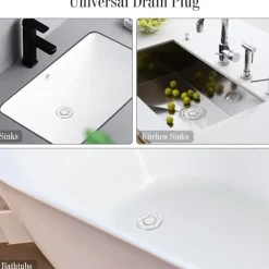 Tvättillbehör-2 Stycken Universal Handfatspropp (Silver), Pop Up Diskho Propp Anti, ZQKLA