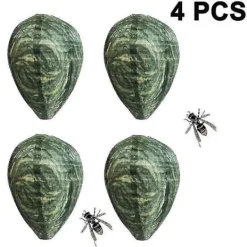 DAO Skadedjur & Insekter-4 Stycken Vattentäta Getingbo Attrapper Hängande Hornet Avskräckare Falska Tyg Getingbon Giftfria Bi Attrapp Avskräckare För Hem Och Gar [DB] | Fyndiq