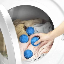 Torktumlare-5 torkbollar, återanvändbara torkbollar, tumlartorkbollar, igelkottbollar, torkbollar för tumlare och torktumlare, 5 st (blå)