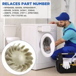 Torktumlare-694089 Torktumlare fläkt hjul, ersättning torktumlare fläkt montering kompatibel med de flesta torktumlare-ersätter PS11743785 279500