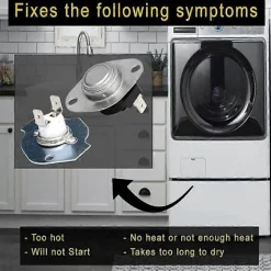 Torktumlare-279769 Torktumlare Värme Termisk Avstängningssats Kompatibel med 3389946, 3398671, 3977394, 695563, AP3094224, 3390291