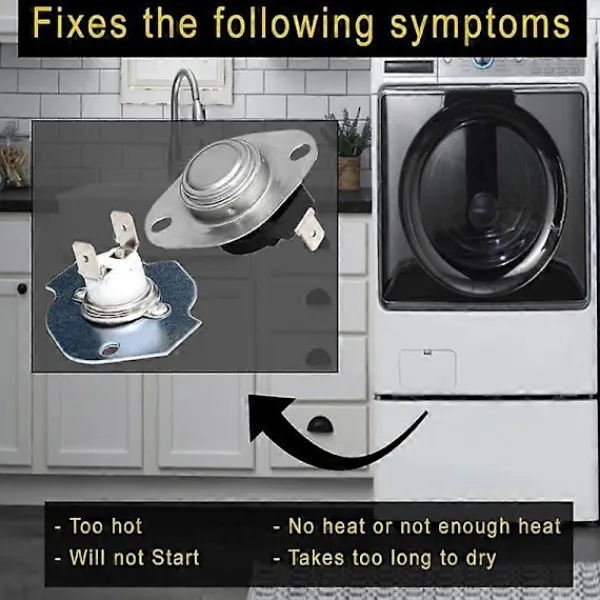Torktumlare-279769 Torktumlare Värme Termisk Avstängningssats Kompatibel med 3389946, 3398671, 3977394, 695563, AP3094224, 3390291