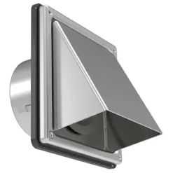 Torktumlare-6 tums torktumlare ventilationsskydd för utomhusvägg med dämpad backventil, extern utsugsventil för vägg, ventilationsskydd i rostfritt stål