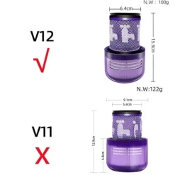 Dammsugare & Tillbehör-2 tvättbara HEPA-filter Dyson V12 Detect Slim Absolute Clean