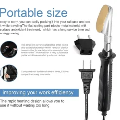 DAO Strykjärn-220 V 50W Mini Bärbar Elektriskt Strykjärn Hemresor Läder Kläder Rynk Bortskaffande Verktyg Snabb Uppvärmning