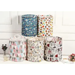 Tvättillbehör-19,7 Vattentät Vikbar Tvättkorg, Smutsiga Kläder Tvättkorg, Linneförvaringsorganisatör för Leksakssamling (Uggla)