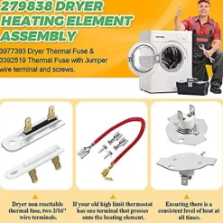 Torktumlare-279838 W10724237 Torktumlare Värmeelement Kit - Whirlpool Maytag Kenmore