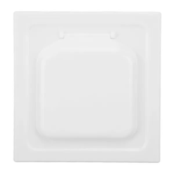 Torktumlare-ABS Utomhus Torktumlare Ventilationsskydd med Dubbla Dörrar för 4-tums Kanal och Ventiler Vit Inkluderar 4 Skruvar