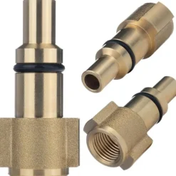 Rosfix Högtryckstvättar-Adapter Bayonet för Hogtryckstvätt – Mässing | 1/4" Invändig Gänga | Kompatibel med Lavor Vertigo, Parkside PHD