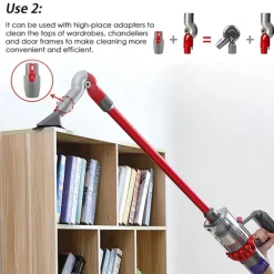 Bieco Dammsugare & Tillbehör-Adapter för Dyson V7 V8 V10 V11 V15 Snabbkoppling Låg Räckvidd Adapter 970790-01 Dammsugartillbehör Rengöringsverktyg