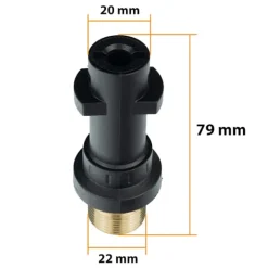 Rosfix Högtryckstvättar-Adapter M22 till Bayonet för Hogtryckstvätt – HD/HDS till K-Serie | Max 160 Bar | Kompatibel med Karcher K4, K5, K7