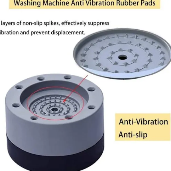 Generic Tvättmaskiner-Antibrus Tvättmaskinsfötter, 4 st Tvättmaskinsfötter, Antivibrations Tvättmaskinskuddar Halkfria