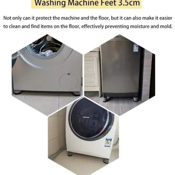 Generic Tvättmaskiner-Antibrus Tvättmaskinsfötter, 4 st Tvättmaskinsfötter, Antivibrations Tvättmaskinskuddar Halkfria