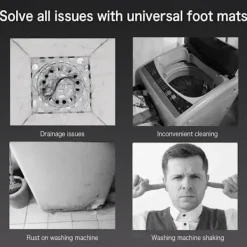 ECLshop Tvättmaskiner-Anti-vibrationsfotmatta - Ospecificerad - 4 stycken - Vit - Ljudreducering - Halkfri