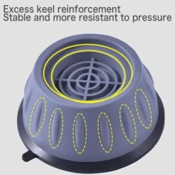 ECLshop Tvättmaskiner-Anti-vibrationsfotmatta - Ospecificerad - 4 stycken - Vit - Ljudreducering - Halkfri