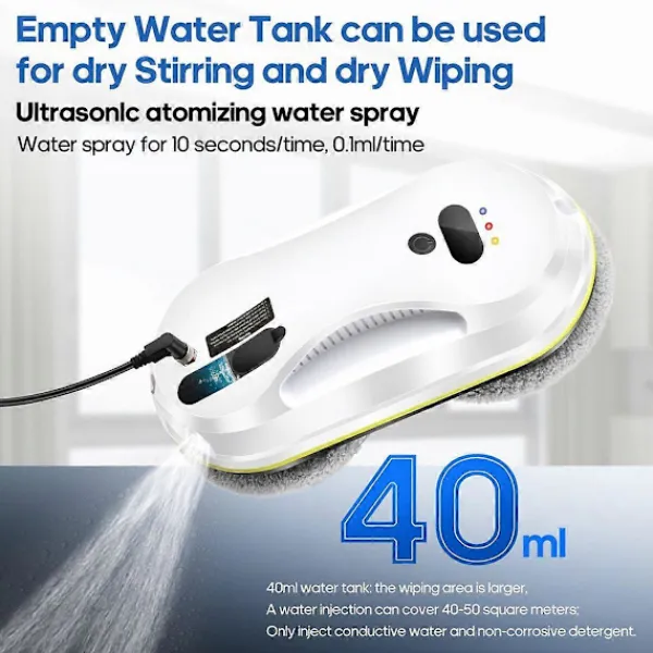 Fönsterrengöring-Automatisk fönsterputsrobot för hushållsbruk med fjärrkontroll, elektrisk fönstertorkare