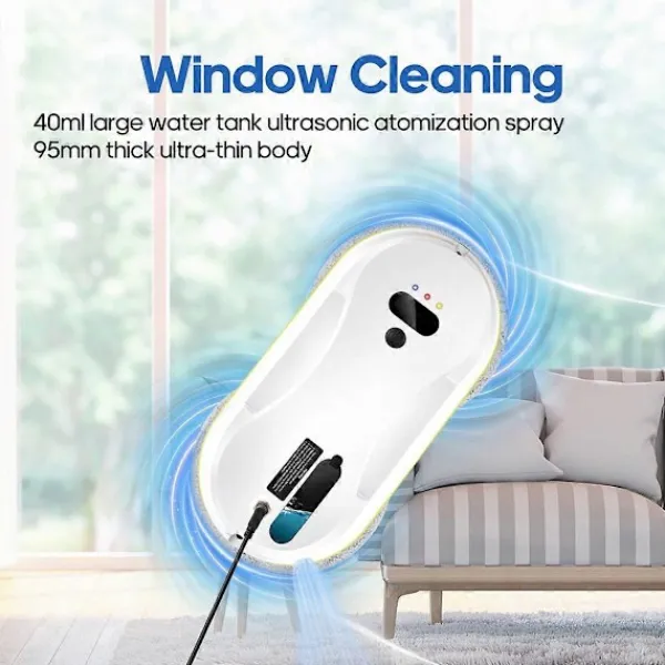 Fönsterrengöring-Automatisk fönsterputsrobot för hushållsbruk med fjärrkontroll, elektrisk fönstertorkare