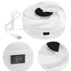 Skadedjur & Insekter-Automatisk Spinning Mute Elektrisk flugfälla-enhet med fångstmat USB-kabel -CY JET1617