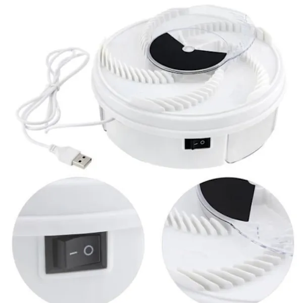 Skadedjur & Insekter-Automatisk Spinning Mute Elektrisk flugfälla-enhet med fångstmat USB-kabel -CY JET1617
