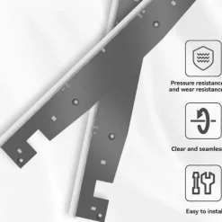 Städmaskiner-Avloppsskrapa för H12 Golvskrubber Botten Skrapa Dammsugare Ersättningsskrapa Tillbehör