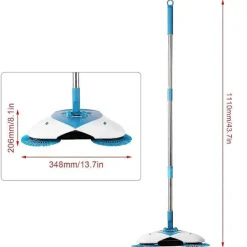 Städmaskiner-Avtagbar Elektrisk Golvspinnborste Utan Batteri