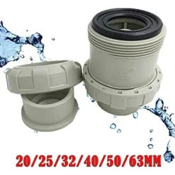 NeunWolken Tvättmaskiner-Backventil (envägs) grått vattenblock läckageskyddsventil tvättmaskin diskmaskin 20mm