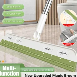 Fönsterrengöring-Badrumsgolvskrapa Mjuk Silikon Golvsopare Multifunktionell Glasfönsterputsare Grön