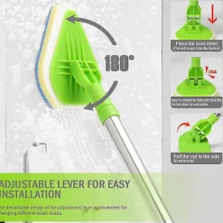 Fönsterrengöring-Badrumsmopp Bad Dusch Multifunktionell Kakelrengöringskit Golvrengöringsverktyg