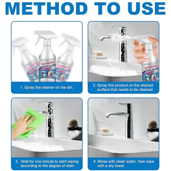 Rengöringsmedel-Badrumsrengöring Badrum Glasavkalkare Till Kakel Kranborttagare Badkarsrengöring 60ml