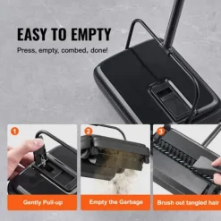 DUOKU Städmaskiner-Balai Mécanique - - FD-13 - 200 mm Trajektoria - 300 ml Soptunna - Manuell Icke Elektrisk