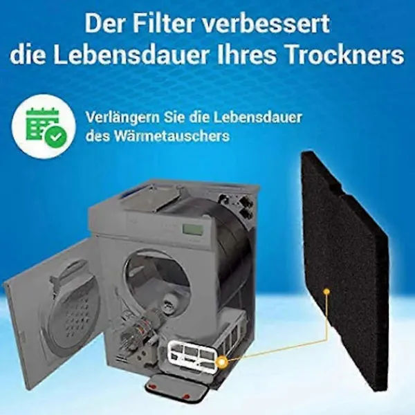 Torktumlare-Beko Torktumlare Filter Ersättning 2964840100 för DE8635rx DS7512pa Torktumlare