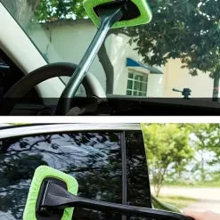 Fönsterrengöring-Bilfönsterrengöringsborste, vindrutesrengöringsverktyg, invändig bilglas torkare långt handtag, biltillbehör