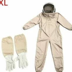 Skadedjur & Insekter-Biodräkt - Professionell biodlingsdräkt med handskar, skyddande huvudbonad för biodlare mot getingar, anti-getingutrustning, kaffefärgad, storlek XL. | Fyndiq