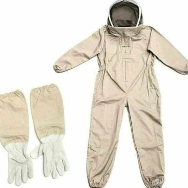 Skadedjur & Insekter-Biodräkt - Professionell biodlingsdräkt med handskar, skyddande huvudbonad för biodlare mot getingar, anti-getingutrustning, kaffefärgad, storlek XL. | Fyndiq