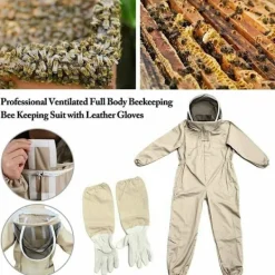 Skadedjur & Insekter-Biodräkt - Professionell biodlingsdräkt med handskar, skyddande huvudbonad för biodlare mot getingar, anti-stingutrustning, kaffefärg, storlek XL.[YDE] | Fyndiq