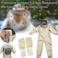 Skadedjur & Insekter-Biodräkt - Professionell biodlingsdräkt med handskar, skyddande huvudbonad för biodlare mot getingar, anti-stingutrustning, kaffefärg, storlek XL.[YDE] | Fyndiq