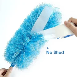 Fönsterrengöring-Blå teleskopisk dammvippa med 1 dammvippahuvud, tvättbar mikrofiberdammvippa, dammvippa med 135 cm utdragbart handtag, för borttagning av spindelnät | Fyndiq