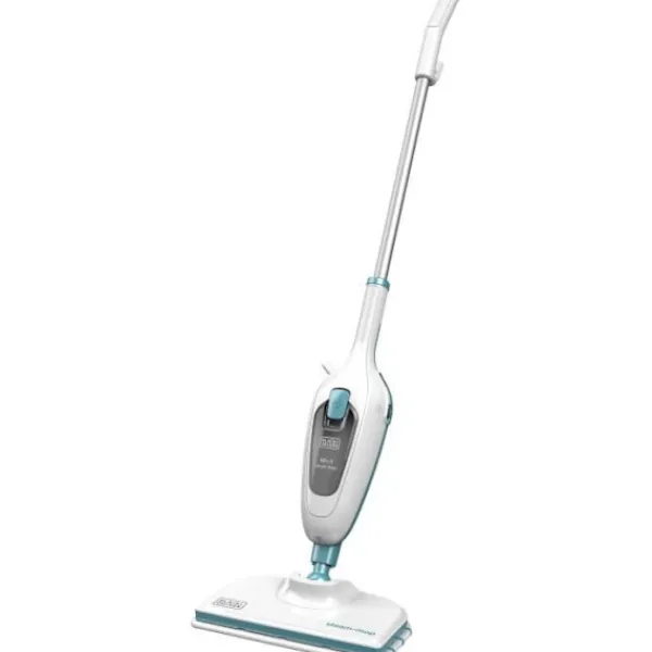 BLACK + DECKER Ångtvättar-BLACK+DECKER - FSMH13E10-QW - Ångmopp med handrengörare 1300W - 10 tillbehör ingår - 4,8M kabel , blå, grå