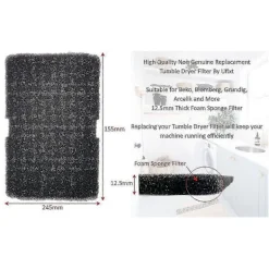 FMYSJ Torktumlare-Blomberg Torktumlare Evaporator Filter Svamp - 5-pack, kompatibel Filter Svamp (FMY)