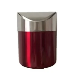 Unbranded Soptunnor-Bordskorg i rostfritt stål, kreativ mini förvaringskorg, köksbordskorg, röd