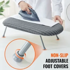 DUOKU Strykjärn-Bordstrykbräda för bord--Liten bordstrykbräda på 23,4x14,4 tum-med värmebeständig överdrag-100 % bomull överdrag