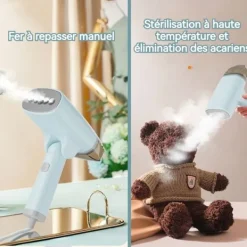 LUNAVO Ångtvättar-Borstyringsborste - TD® - Handheld Dampfare - Ergonomisk - Lätt att transportera - Ånga