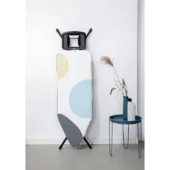 BRABANTIA Strykjärn-Strykbräda C, 124x45 cm, robust ångjärn - Spring Bubbles Vårens bubblor