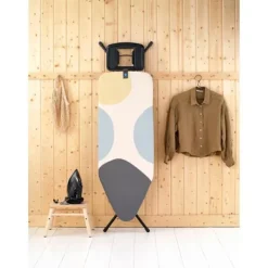 BRABANTIA Strykjärn-Strykbräda C, 124x45 cm, robust ångjärn - Spring Bubbles Vårens bubblor