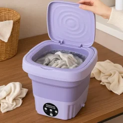 Satana.se Tvättmaskiner-Bärbar & Hopfällbar Tvättmaskin med Torkfunktion