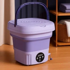 Satana.se Tvättmaskiner-Bärbar & Hopfällbar Tvättmaskin med Torkfunktion