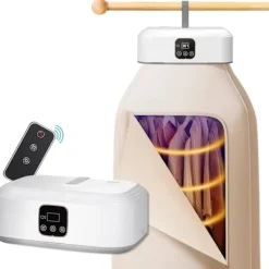 Torktumlare-Bärbar Elektrisk Klädtork, Mini Hopfällbar Torktumlare, Liten Klädtork, 480 Min Timer och PTC Värmefunktion, för Lägenhet, Resa, Studentboende, Husbil | Fyndiq