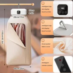 Torktumlare-Bärbar Elektrisk Klädtork, Mini Hopfällbar Torktumlare, Liten Klädtork, 480 Min Timer och PTC Värmefunktion, för Lägenhet, Resa, Studentboende, Husbil | Fyndiq