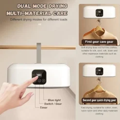 Torktumlare-Bärbar Elektrisk Klädtork, Mini Hopfällbar Torktumlare, Liten Klädtork, 480 Min Timer och PTC Värmefunktion, för Lägenhet, Resa, Studentboende, Husbil | Fyndiq